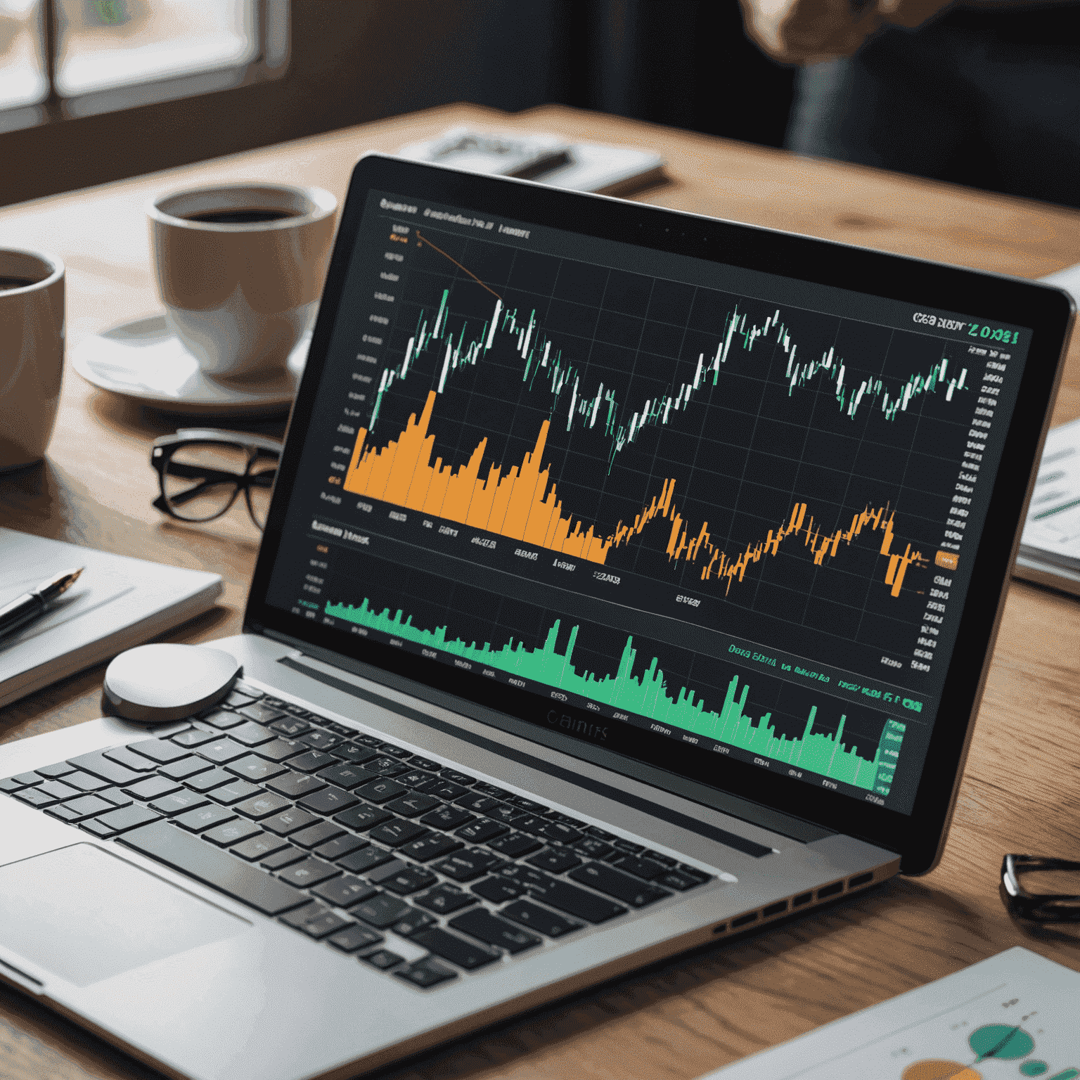 Graph showing various market trends including stocks, cryptocurrencies, and commodities