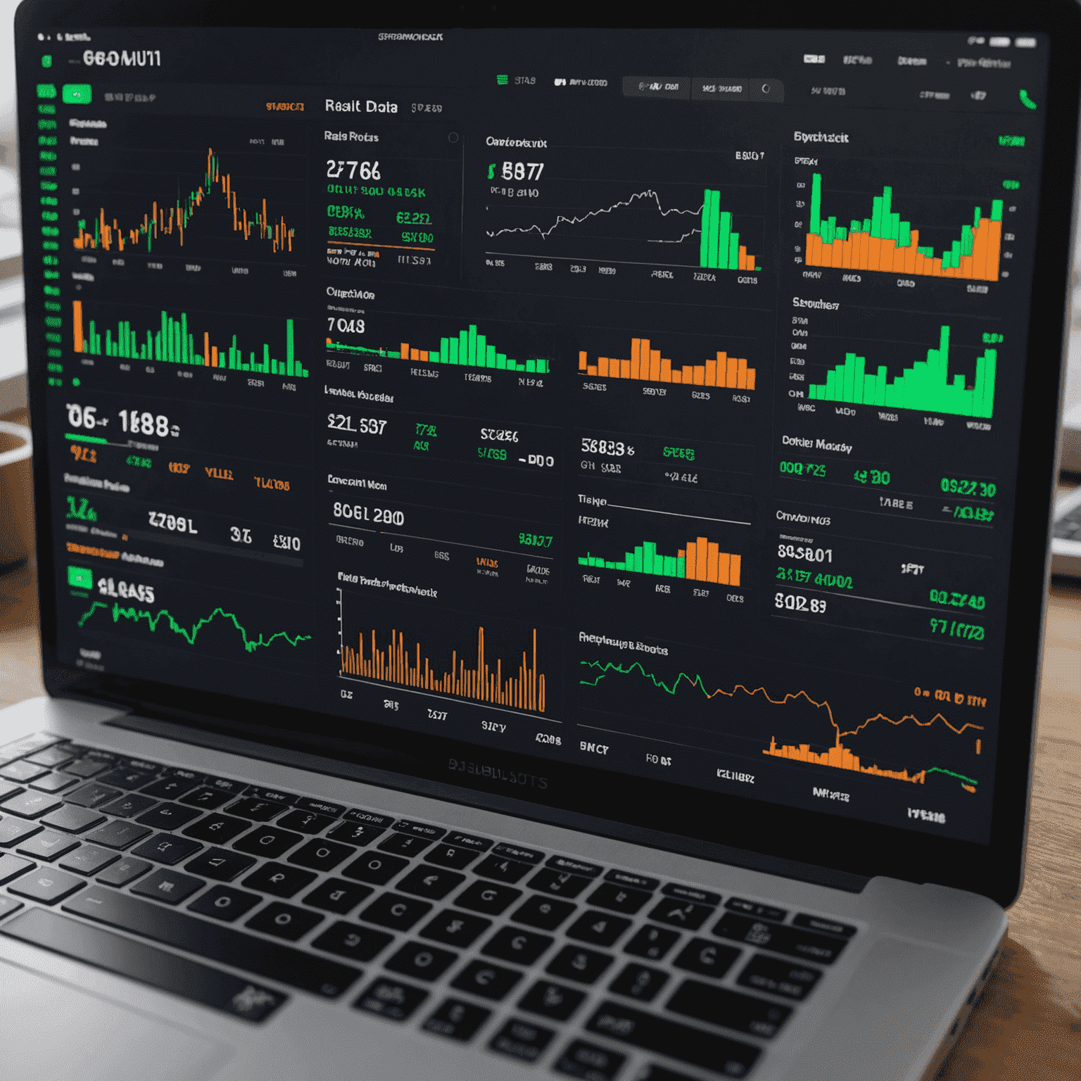 Dashboard showing real-time market data including stock prices, cryptocurrency values, forex rates, and commodity prices