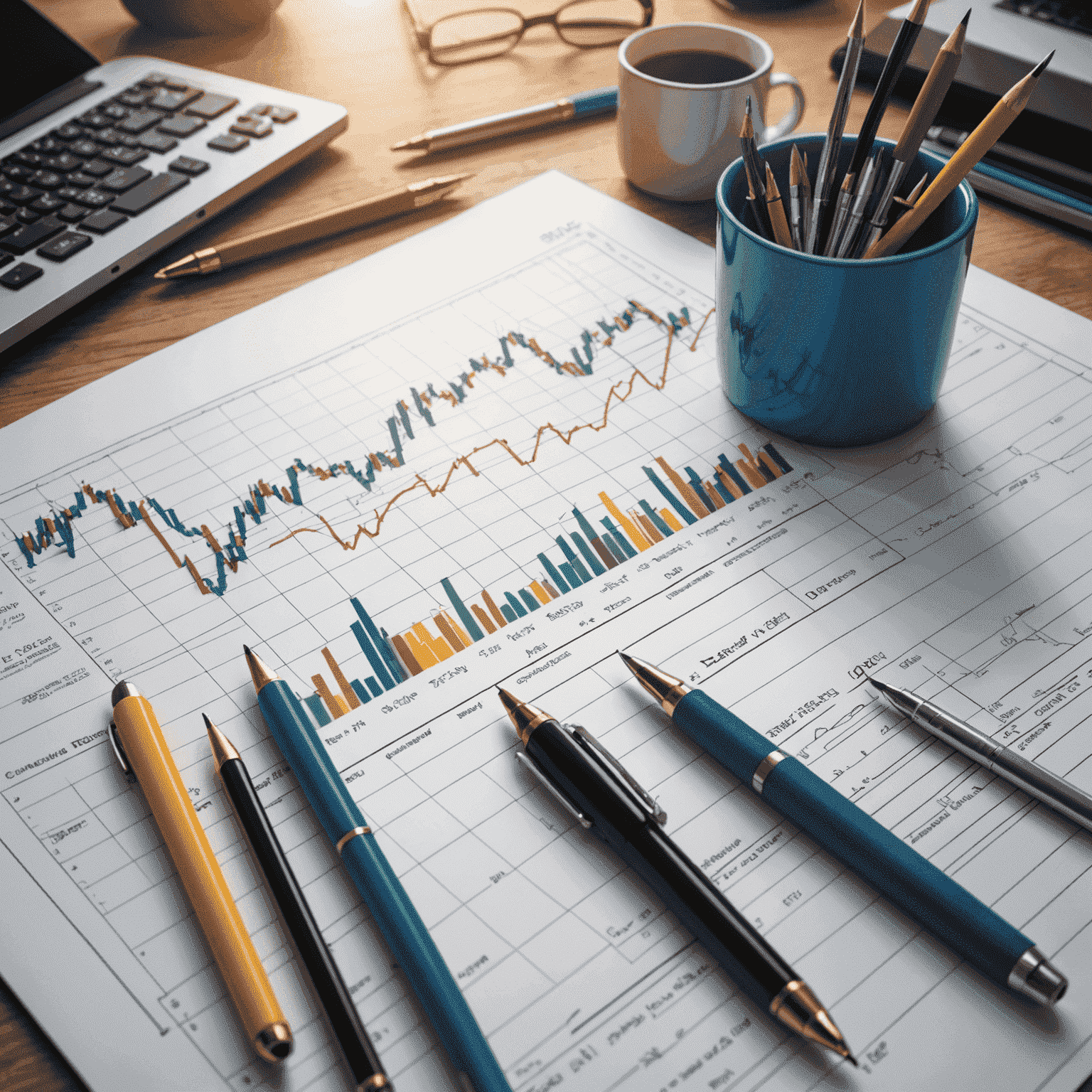 Advanced technical analysis chart with various indicators and drawing tools