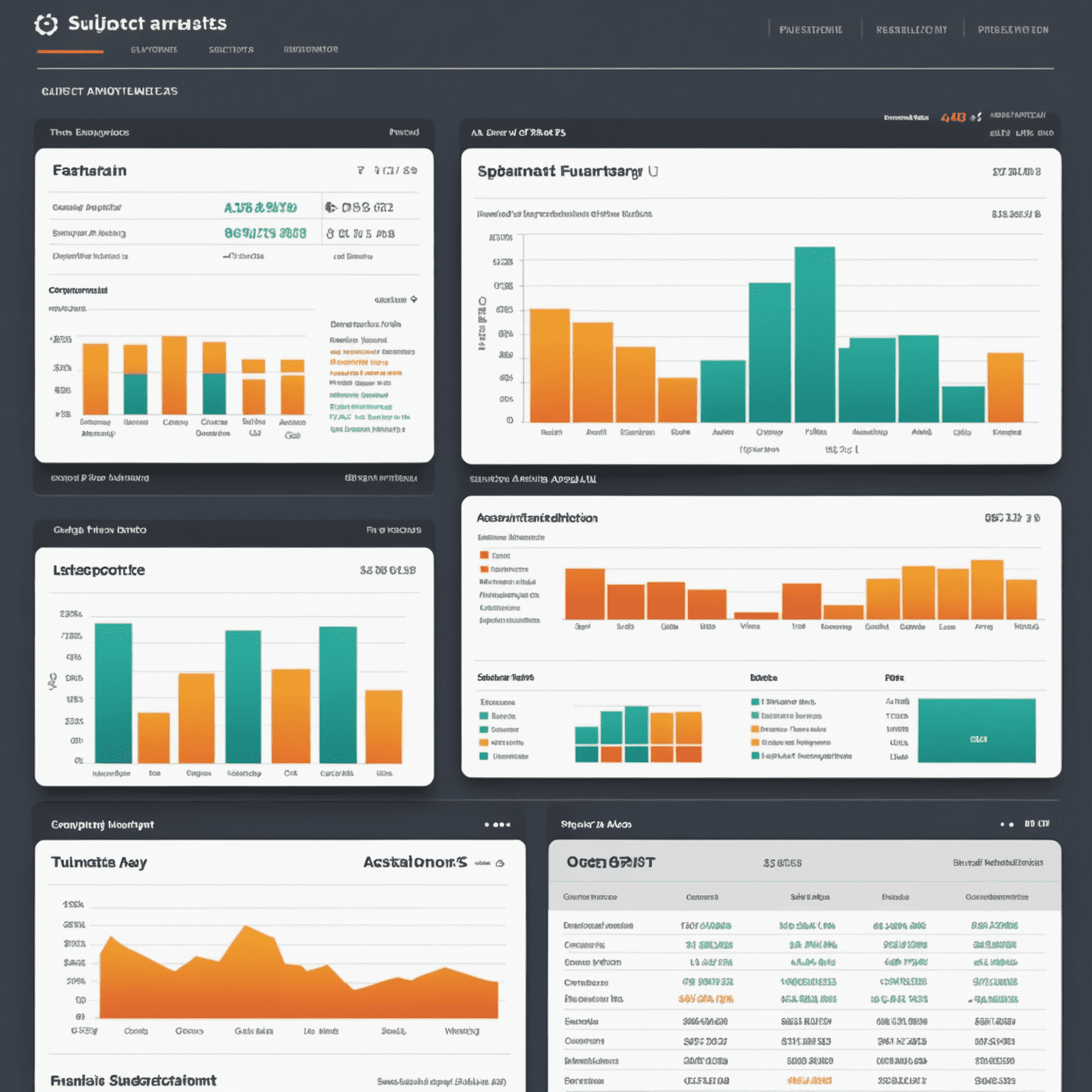 Fundamental analysis dashboard showing company financials, ratios, and economic indicators